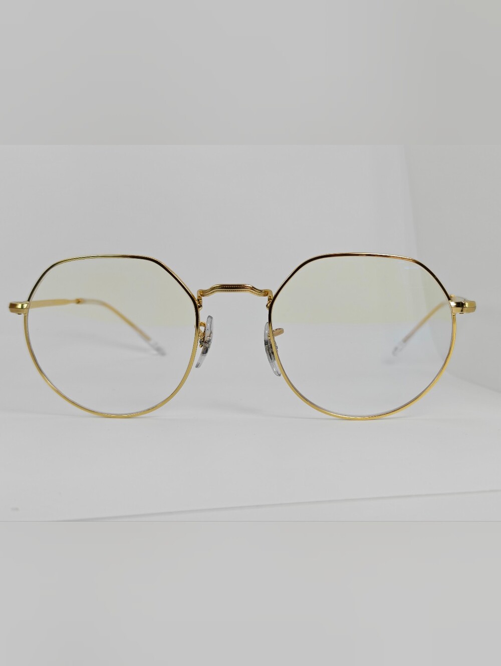 Ray Ban. 6465. Jack. Gold Octagonal Metal Frame Glasses Minimalist